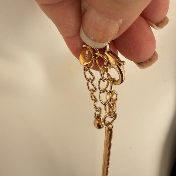 Chico’s Slinky Single Strand Gold and clear bead necklace - Picture 7 of 8